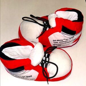 “Off-White” Black, Red & White Sneaker Slippers fits size 36-44 unisex